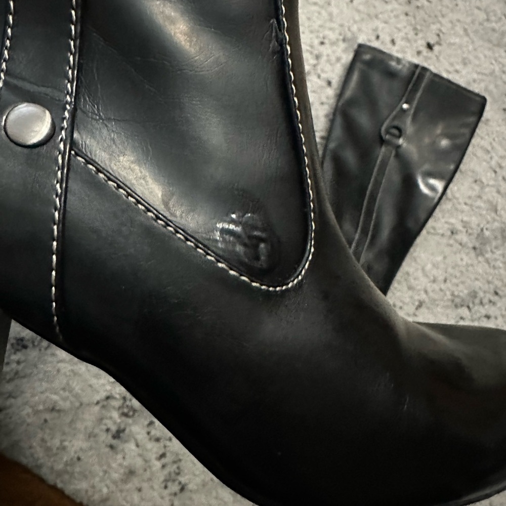 Naturalizer Natural Soul Black Heeled Boots Size 6.5 M - Picture 3 of 7